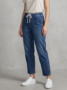 Madewell Pull-On Relaxed Jeans in Medium Wash Size XXS